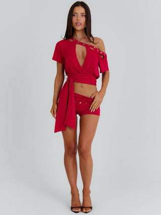 JANIYA SHORTS RED Shorts 
