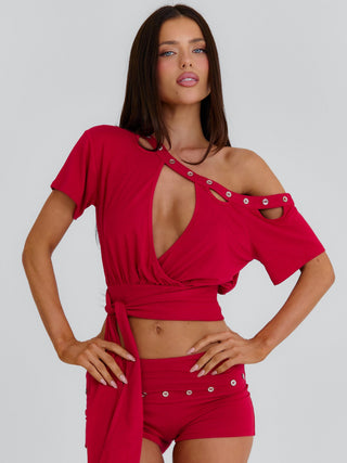 JANIYA SHORTS RED Shorts 