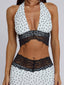 JAZARA TOP BLACK POLKA DOT Crop Top 
