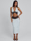 JAZARA TOP BLACK POLKA DOT Crop Top 