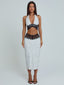 JAZARA TOP BLACK POLKA DOT Crop Top 