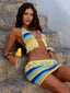 JULEAH MINI SKIRT YELLOW STRIPE Mini Skirt 
