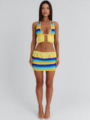 JULEAH CROP TOP YELLOW STRIPE