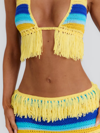 JULEAH CROP TOP YELLOW STRIPE Crop Top 