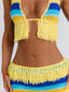 JULEAH MINI SKIRT YELLOW STRIPE Mini Skirt 