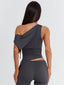 JULIETT CROP TOP DARK GREY Crop Top 