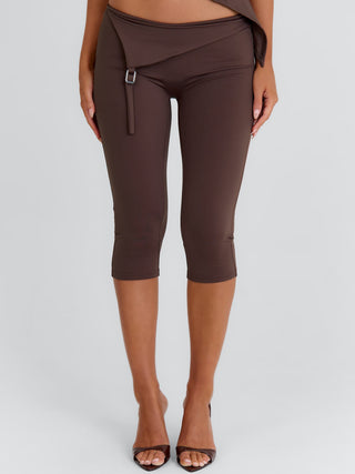 JULIETT CAPRI PANTS CHOCOLATE Pants 