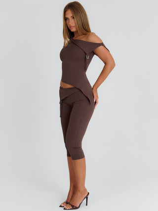 JULIETT TOP CHOCOLATE Crop Top 
