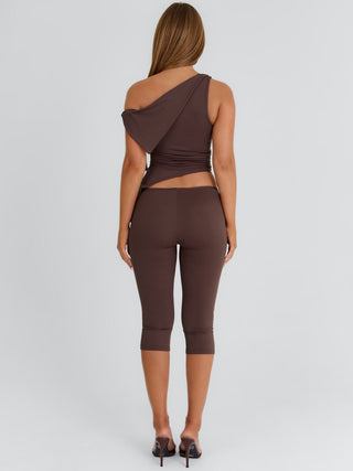 JULIETT TOP CHOCOLATE Crop Top 