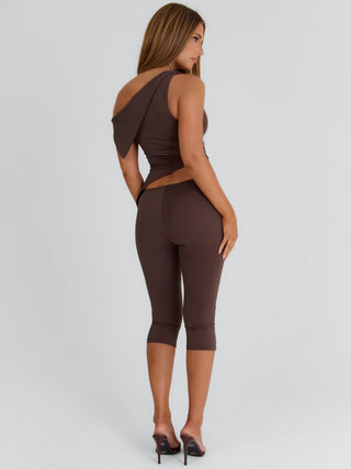 JULIETT TOP CHOCOLATE Crop Top 