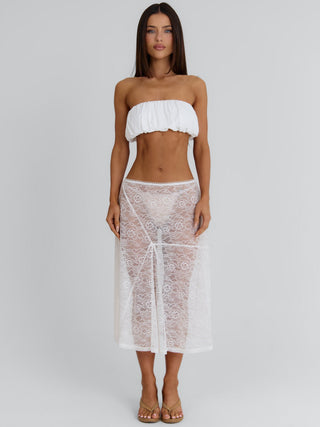 SARAHI MIDI SKIRT WHITE Midi Skirt 
