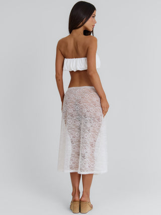 SARAHI MIDI SKIRT WHITE Midi Skirt 