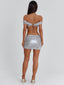 KALISHA TWO PIECE MINI DRESS SILVER Mini Dress 