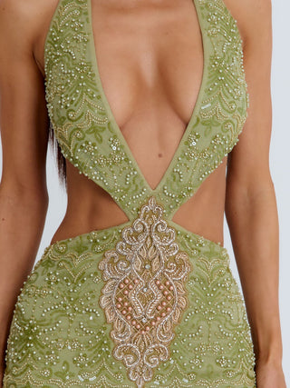 KAMARI MINI DRESS GREEN Mini Dress 