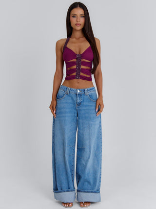 KAMILA CROP TOP PURPLE Crop Top 