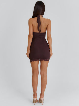 KAMILLA MINI DRESS BROWN Mini Dress 