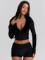 KARISSA SHORTS BLACK LEOPARD Shorts 