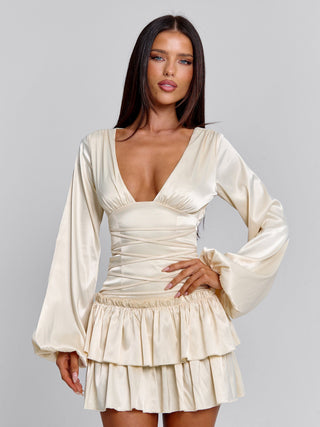 KARMIN MINI DRESS IVORY Mini Dress 