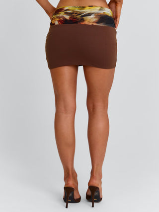 KATEY MINI SKIRT BROWN Mini Skirt 