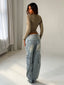 ZINNIA LONG SLEEVE TOP KHAKI Crop Top 