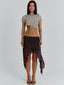 KEIRAH TEE GREY MARLE Crop Top 