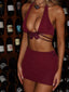 KENDRICK SKIRT RASPBERRY SHIMMER Mini Skirt 