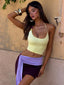 KENLEY MINI DRESS YELLOW AND PURPLE