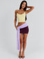 KENLEY MINI DRESS YELLOW AND PURPLE Mini Dress 