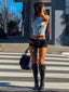 KENYA CROP TOP LIGHT BLUE Crop Top 