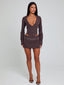 KESSIA TOP BROWN PINSTRIPE Top 