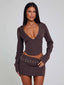 KESSIA TOP BROWN PINSTRIPE Top 