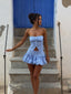 KIOLE MINI SKIRT BLUE STRIPE Mini Skirt 