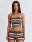 LANAA TOP NEUTRAL STRIPE Crop Top 