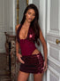 LAVINIA MINI DRESS BURGUNDY Mini Dress 