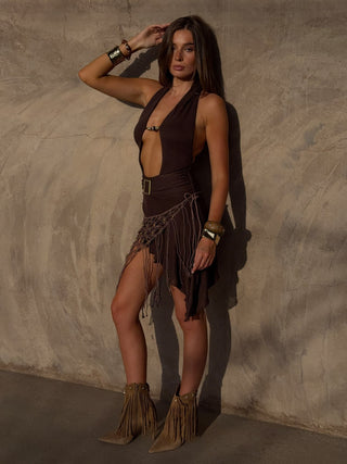 LEILINI MINI DRESS CHOCOLATE Mini Dress 