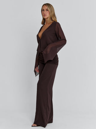 LENNA TOP CHOCOLATE Blouse 