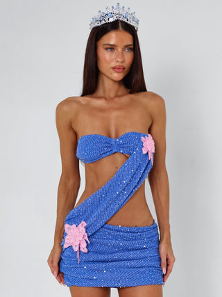 LETICIA MINI DRESS BLUE Mini Dress 