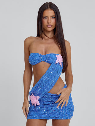 LETICIA MINI DRESS BLUE Mini Dress 