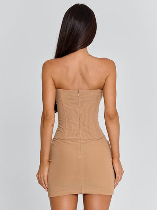 LILIANA MINI DRESS TAN Mini Dress 