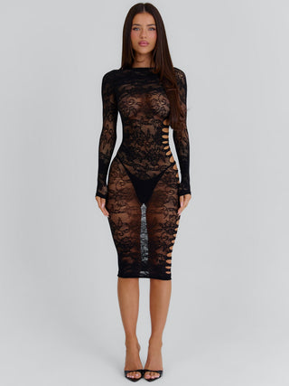 LINZI MIDI DRESS BLACK Midi Dress 