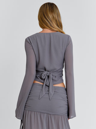 LIVVIE TOP GREY Blouse 