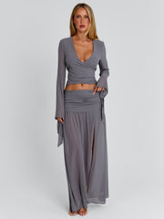 LIVVIE MAXI SKIRT GREY