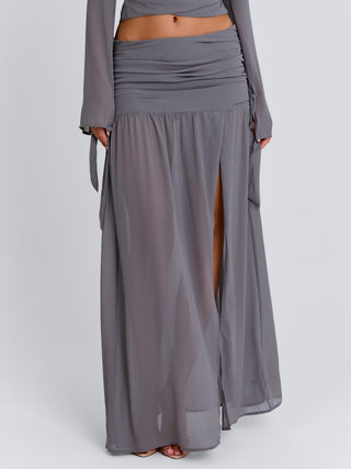LIVVIE MAXI SKIRT GREY Maxi Skirt 