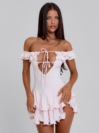 LORRAINE MINI DRESS PINK Mini Dress 