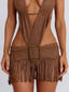 LOURE MINI DRESS BROWN Mini Dress 