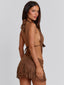 LOURE MINI DRESS BROWN Mini Dress 