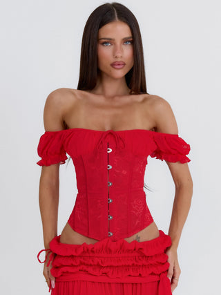 LUBELA CORSET TOP RED