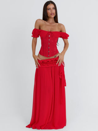 LUBELA MAXI SKIRT RED