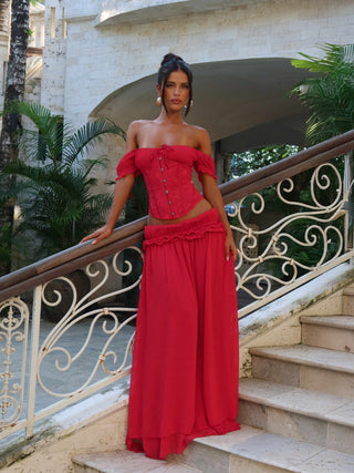 LUBELA CORSET TOP RED Corset Top 