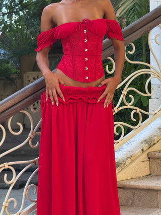 LUBELA CORSET TOP RED Corset Top 